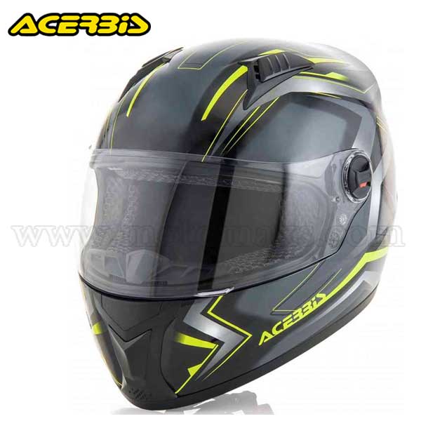 Casco Acerbis "FS-807" Negro-Amarillo Flúor.