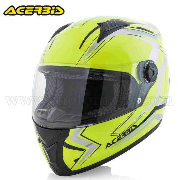 Casco Acerbis "FS-807" Amarillo Fluo-Plateado.