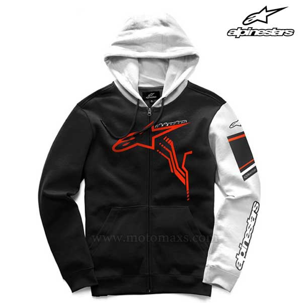 Sudadera Alpinestars "Gp Plus" Negra-Blanca.