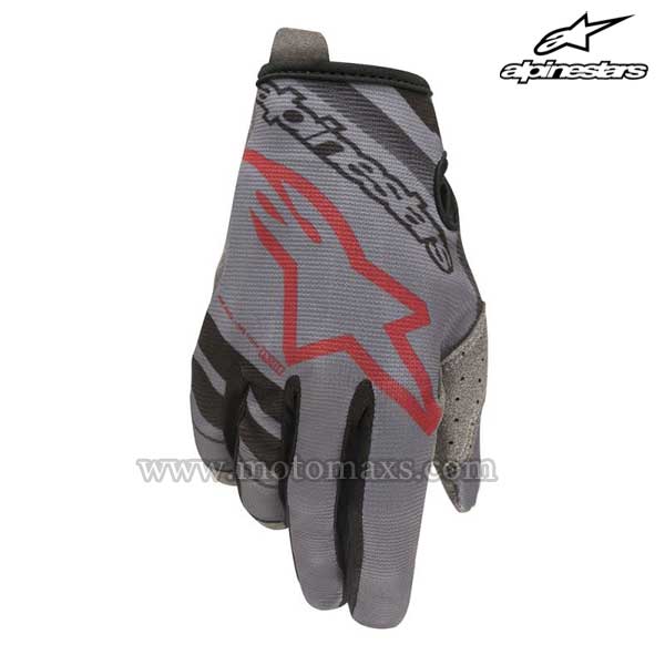 Guantes Cross Alpinestars "Radar" Grises-Negros-Borgoña.