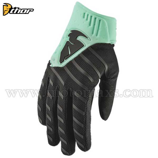 Guantes Cross Thor "Rebound" Negros-Menta.