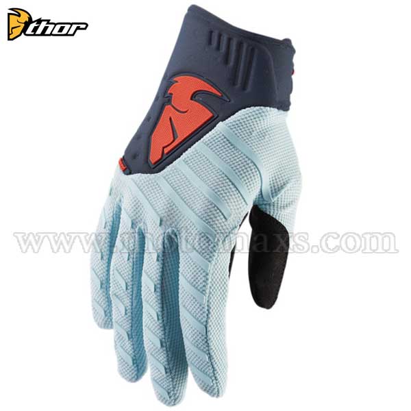 Guantes Cross Thor "Rebound" Azules Cielo-Medianoche.