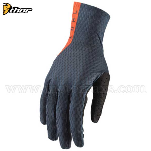 Guantes Cross Thor "Agile" Medianoche-Rojos Naranjas.