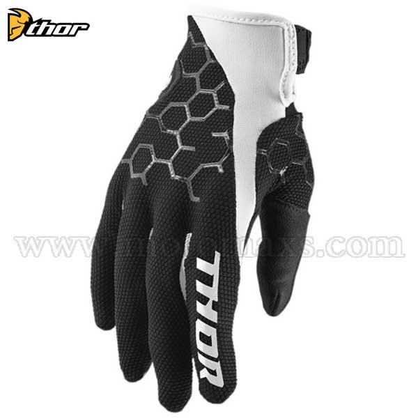 Guantes Cross Thor "Draft" Negros-Blancos.