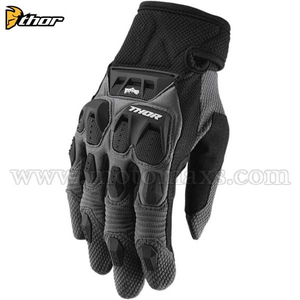 Guantes Cross Thor "Terrain" Carbón.