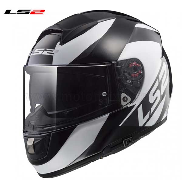 Casco LS2 Vector HPFC FF397 "Wavy" Negro-Titanio-Blanco.