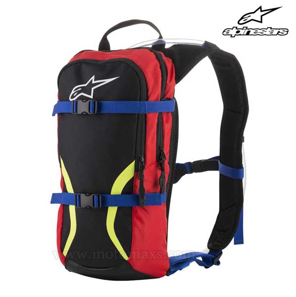 Mochila Alpinestars "Iguana" Hydration Negra-Azul-Roja-AM FL.