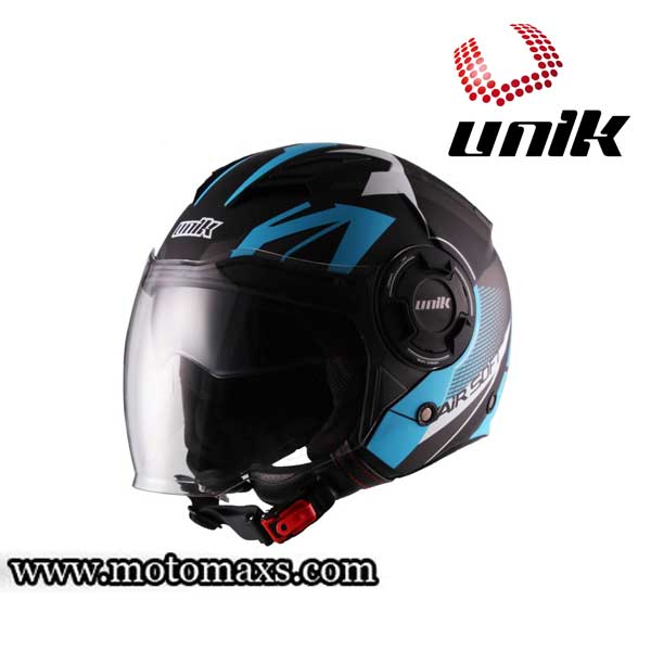 Casco Jet Unik "CJ-11 AIRSOFT" Negro-Azul