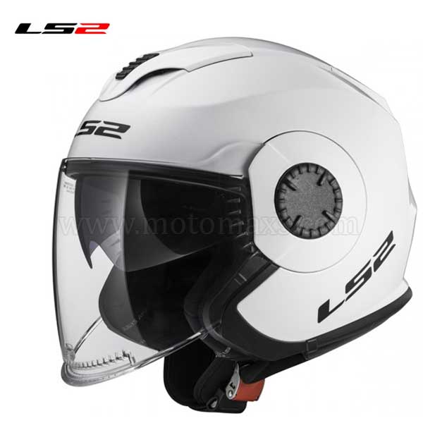 Casco Jet LS2 Verso OF570 "Solid" Blanco.