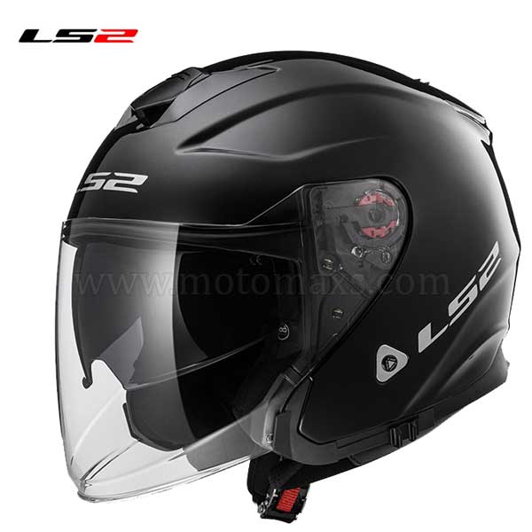 Casco Jet LS2 Infinity OF521 "Solid" Negro.
