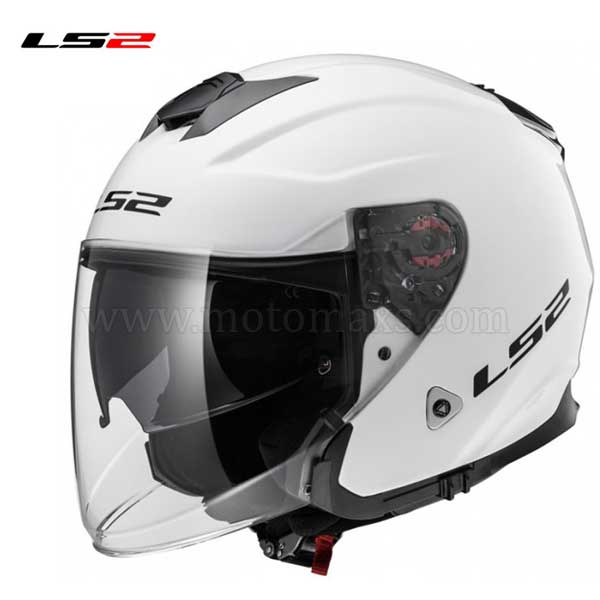 Casco Jet LS2 Infinity OF521 "Solid" Blanco.