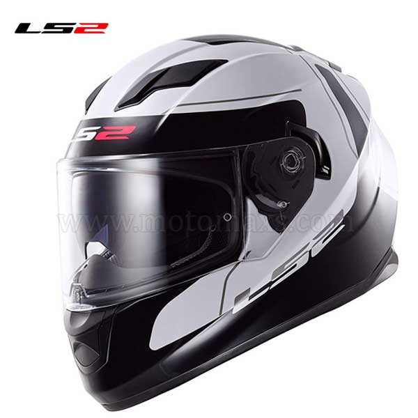 Casco LS2 Stream FF320 "Lunar" Negro-Blanco.