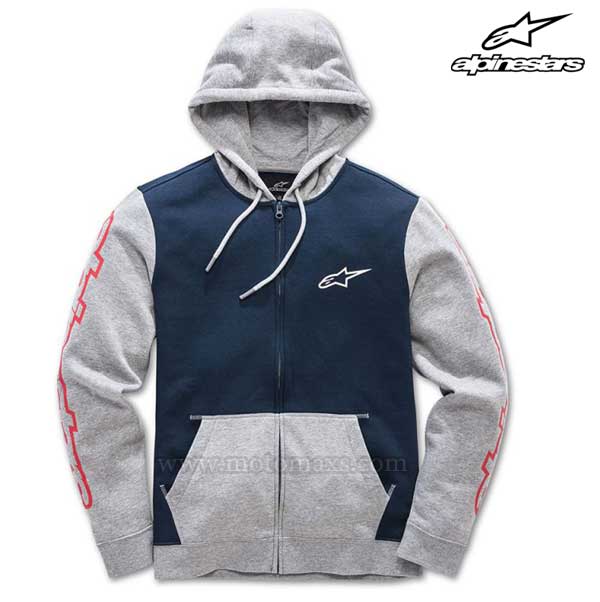 Sudadera Alpinestars "Machine" Azul-Gris Clara.