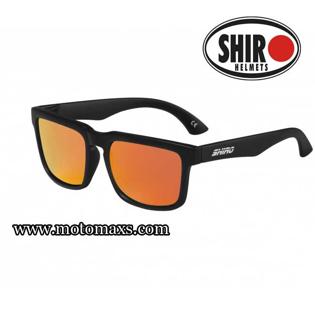 Gafas SHIRO DIAMOND Negro Mate Lente Roja