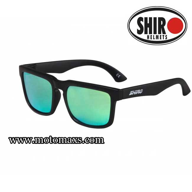 Gafas SHIRO DIAMOND Negro Mate Lente Verde
