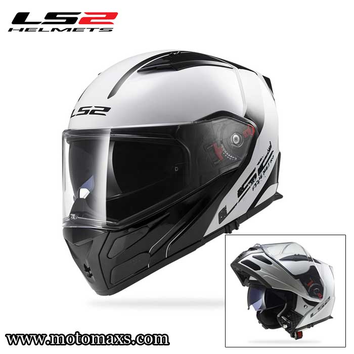 Casco LS2 Metro FF324 "Rapid" Blanco-Negro.
