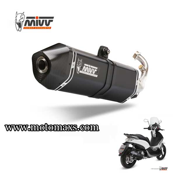 Escape MIVV STEEL BLACK Beverly 350cc(2013-->)Homologado
