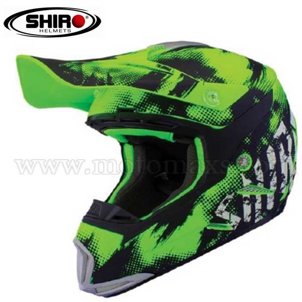 Casco Cross Shiro MX-305 "Sils" Verde Fluor.