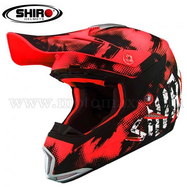 Casco Cross Shiro MX-305 "Sils" Rojo Mate.