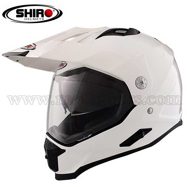 Casco Cross Shiro "MX-313" Blanco.