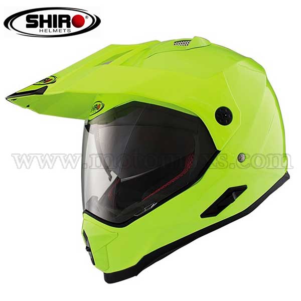Casco Cross Shiro "MX-313" Amarillo Fluor.