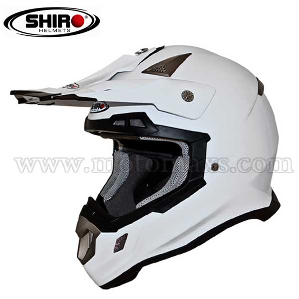 Casco Cross Shiro MX-917 "Monocolor" Blanco.