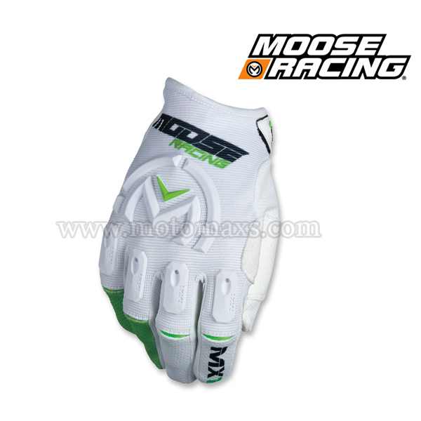Guantes Cross / Enduro MOOSE RACING MX1 Blanco - Verde