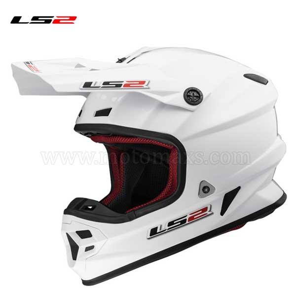 Casco Cross LS2 Light MX456 "Solid" Blanco.