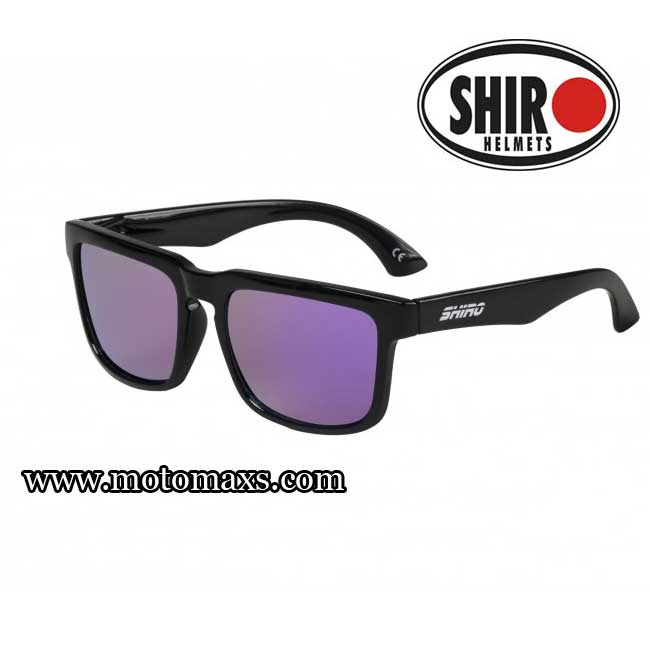 Gafas SHIRO DIAMOND Negro Mate Lente Purpura