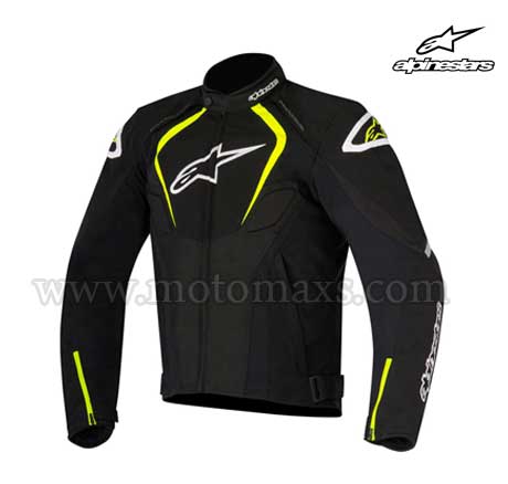 Chaqueta Alpinestars "T-Jaws Waterproof" Negra-Amarilla Flúor.