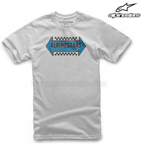 Camiseta Alpinestars "Opposite" Plateada.
