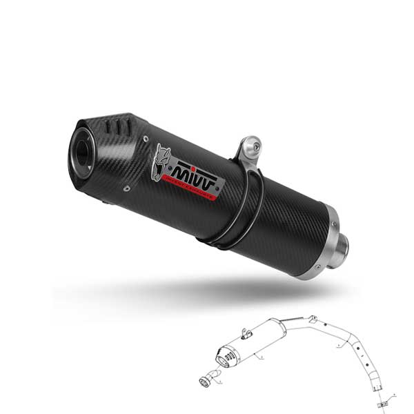 Escape Mivv OVAL CARBONO (Homologado)