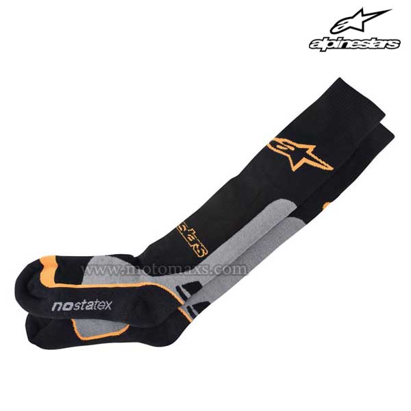 Calcetines Alpinestars "Coolmax Pro" Negras-Grises-Naranjas.