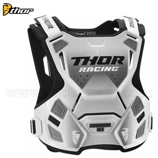Peto Protector Thor "Guardian MX" Blanco-Negro.