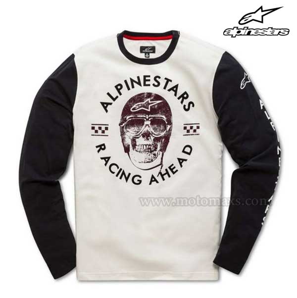 Camiseta Alpinestars "Pilot" Blanca.