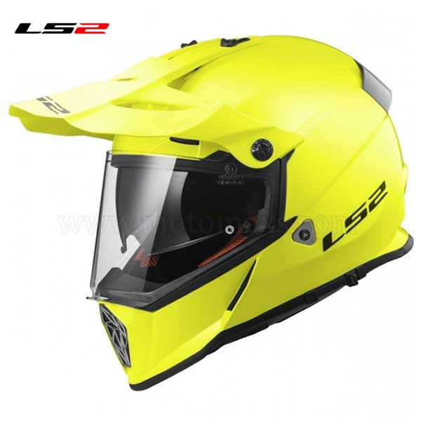 Casco Cross LS2 Pioneer MX436 "Solid" Amarillo.