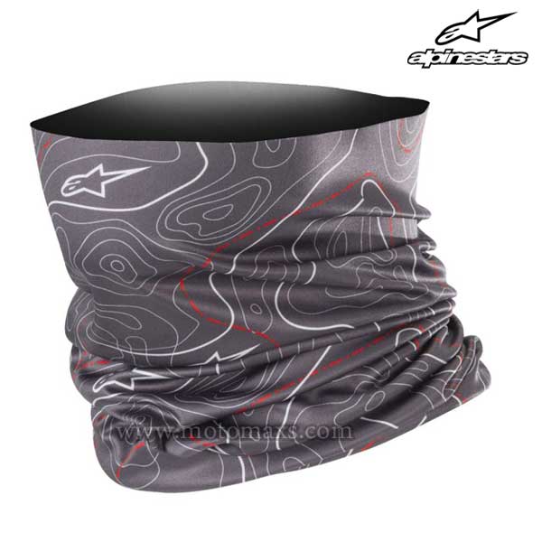 Cubrecuello Alpinestars "Contours" Antracita-Gris-Rojo.