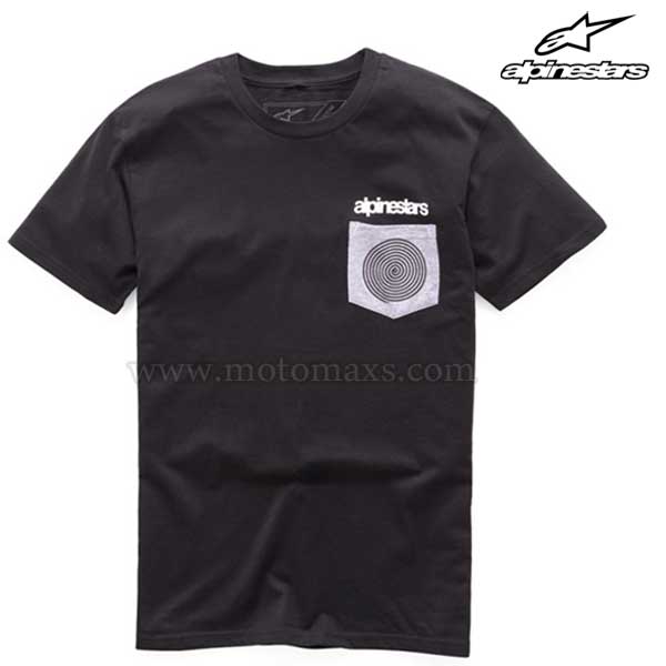Camiseta Alpinestars "Pocket Spiral" Negra.