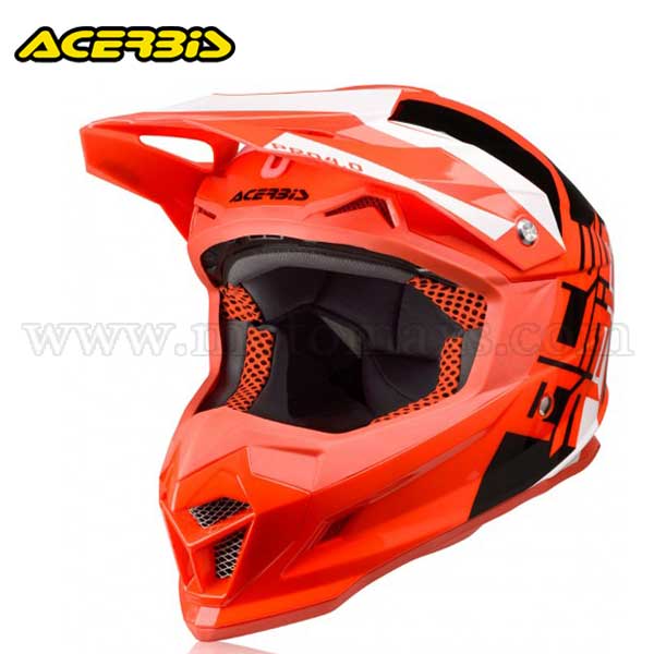 Casco Cross Acerbis "Profile 4" Rojo-Blanco.