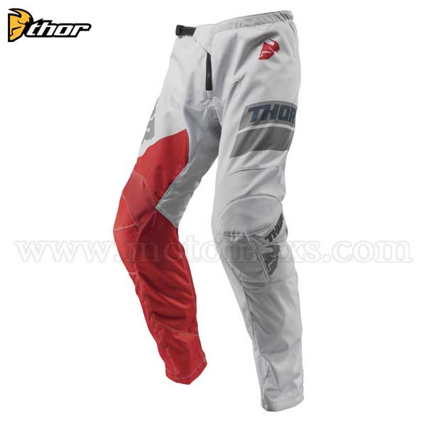 Pantalón Thor "Sector Shear" Gris Claro-Rojo.