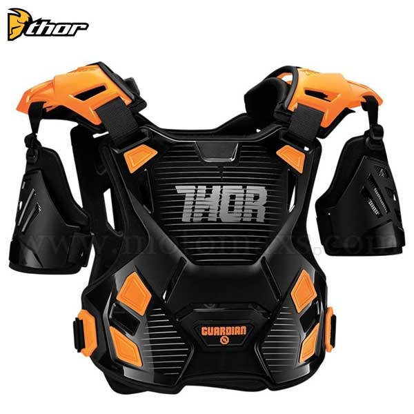 Peto Protector Thor "Guardian" Negro-Naranja.