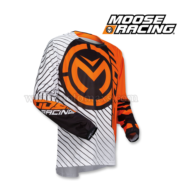 Camiseta Cross / Enduro MOOSE RACING QUALIFER Naranja - Blanco