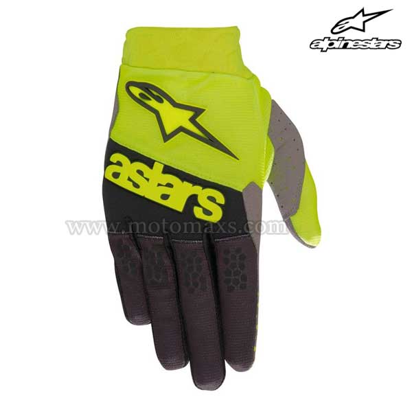 Guantes Cross Alpinestars "Racefend" Amarillos FL-Negros.
