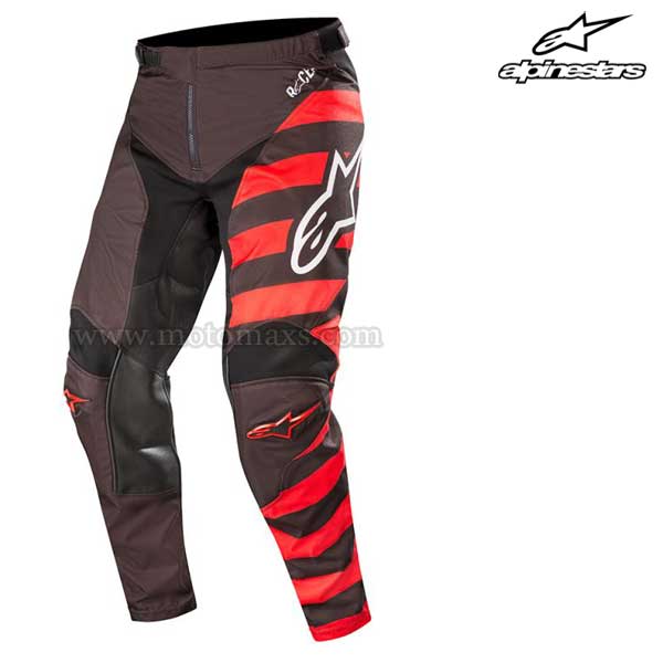 Pantalón Alpinestars "Racer Braap" Negro-Rojo-Blanco.