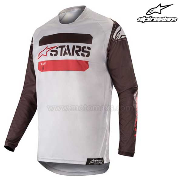 Camiseta Alpinestars "Racer Tactical" Negra-Gris CA-Borgoña.