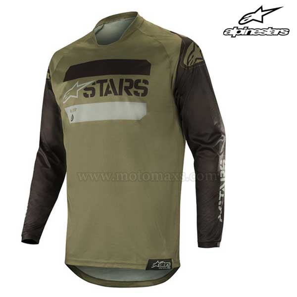 Camiseta Alpinestars "Racer Tactical" Negra-Verde CA.