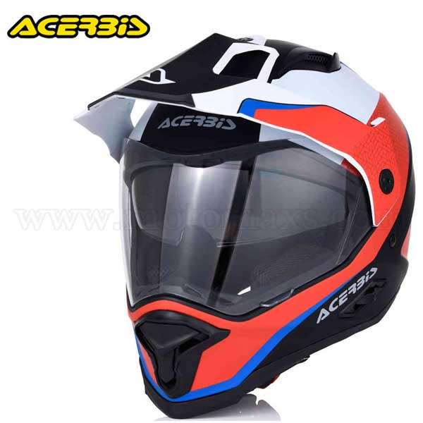Casco Cross Acerbis "Reactive" Rojo-Blanco.