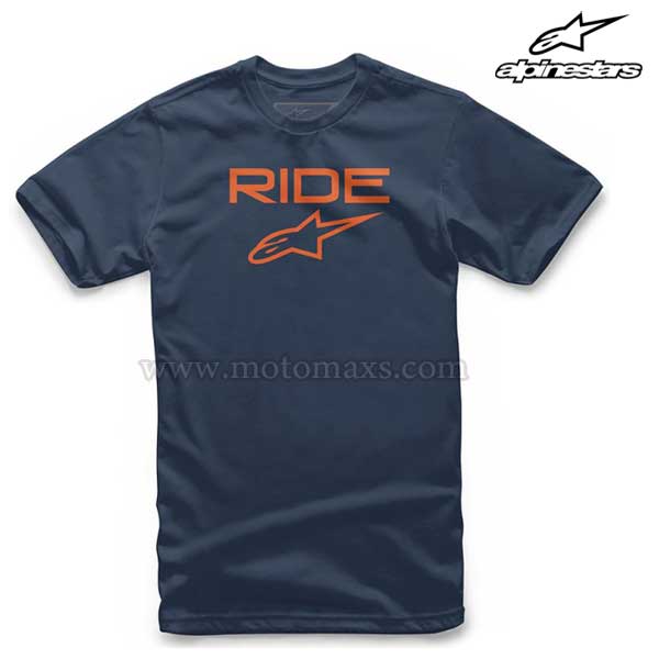 Camiseta Alpinestars "Ride 2.0" Azul-Naranja.
