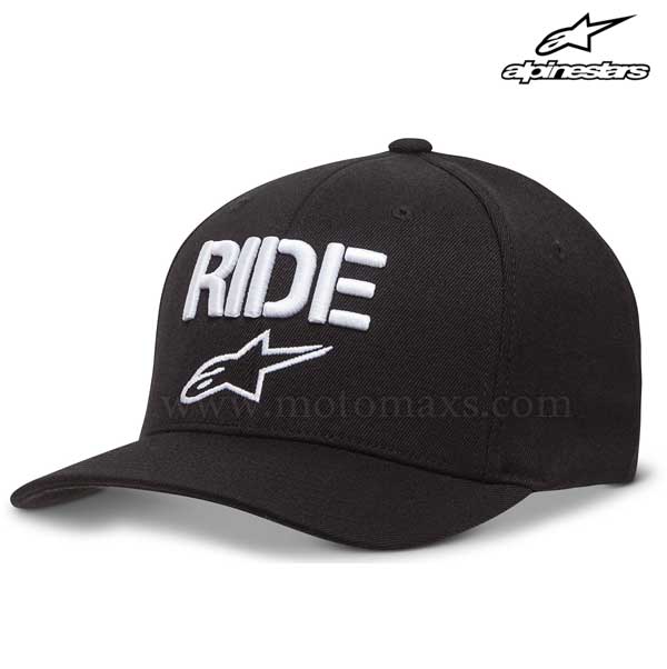 Gorra Alpinestars "Ride Curve Bill" Negra-Blanca.