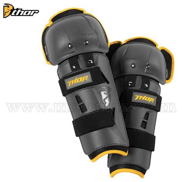 Rodilleras Thor "Sector GP" Carbono-Amarillas.